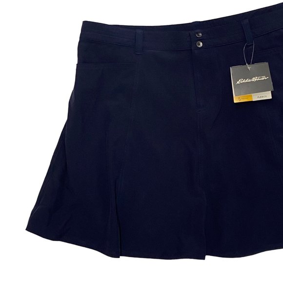 Eddie Bauer Women's Size 14 Flexion Tavex Navy Blue Skort Waist 36" NWT - Picture 2 of 11